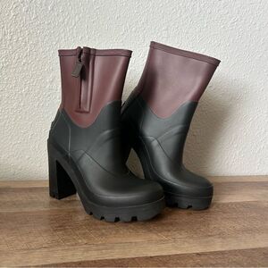 Hunter Original Contrast Vamp High Heel Boots